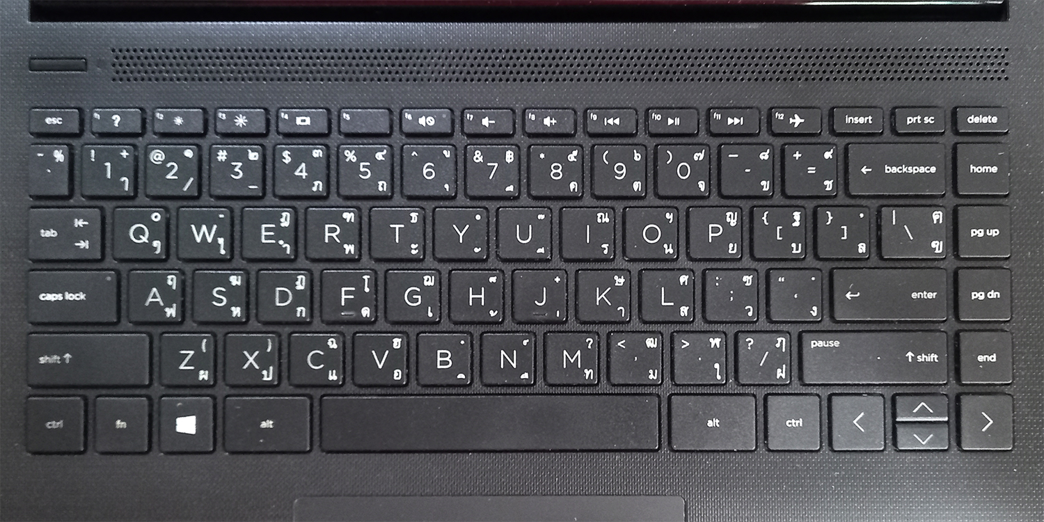 แป้นคีย์บอร์ดของคอมพิวเตอร์โน๊ตบุ๊ค HP Laptop 14-cm0xxx
