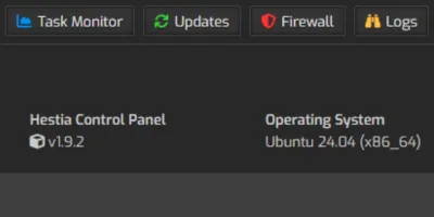 HestiaCP 1.9 ใช้งานได้กับ Ubuntu 24.04 LTS และรองรับ PHP 8.4